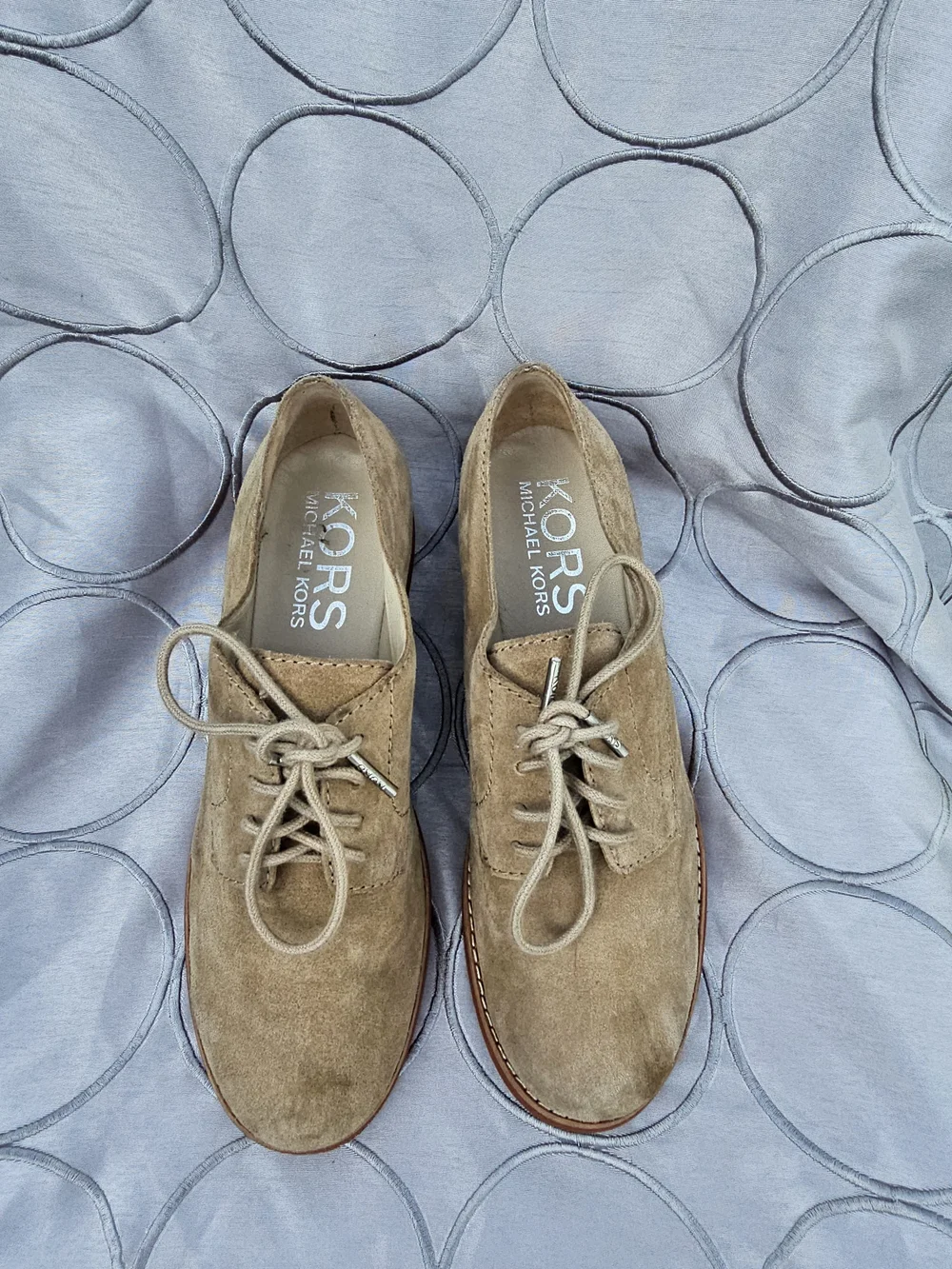 Michael Kors Beige Suede Chukka Lace-Up Boots Classic Lightweight Dirty Buck Ak